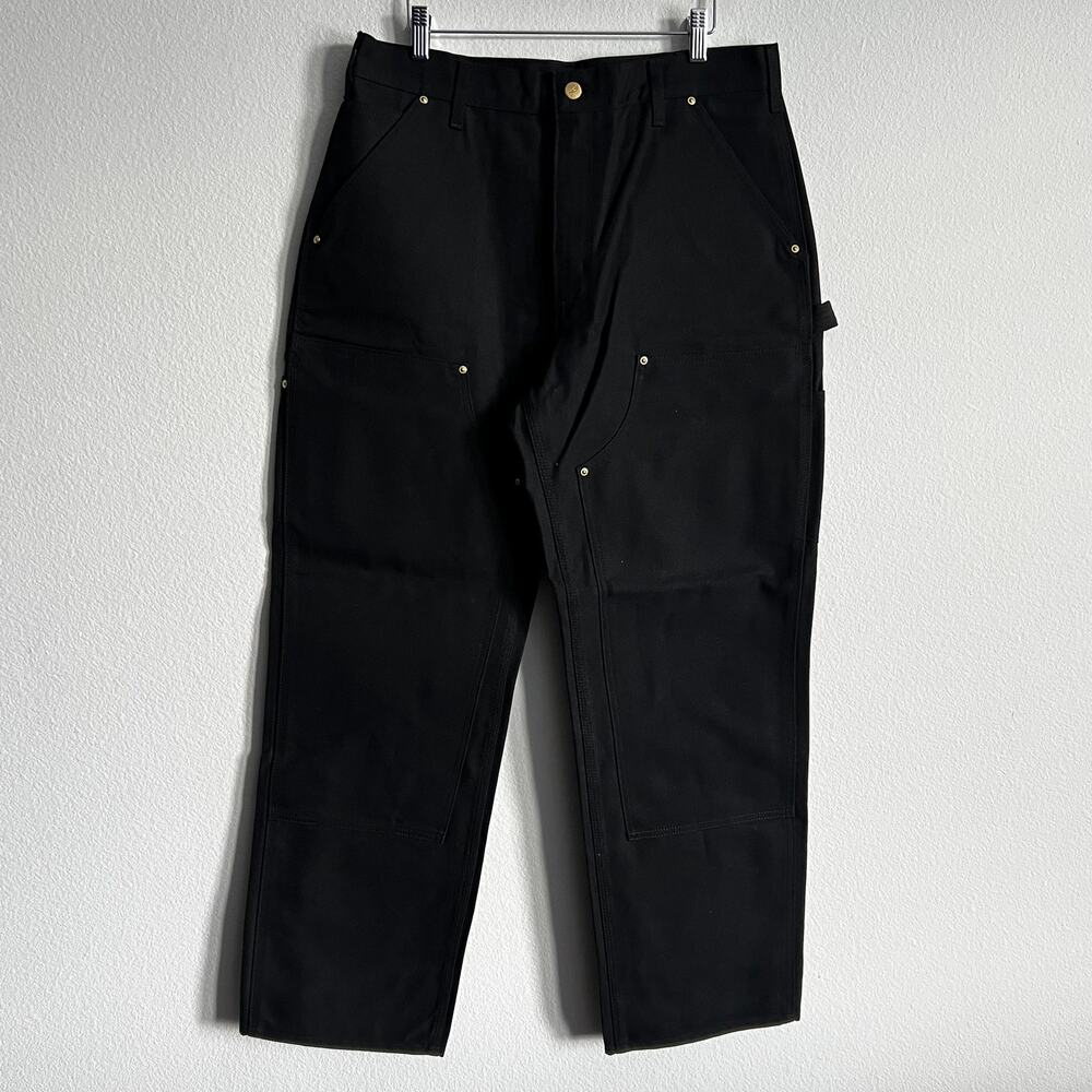 Carhartt B01 BLK black double knee work wear carpenter pants